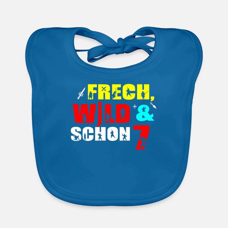 7. Geburtstag Junge 7 Jahre alt Ninja Baby Bio-Lätzchen