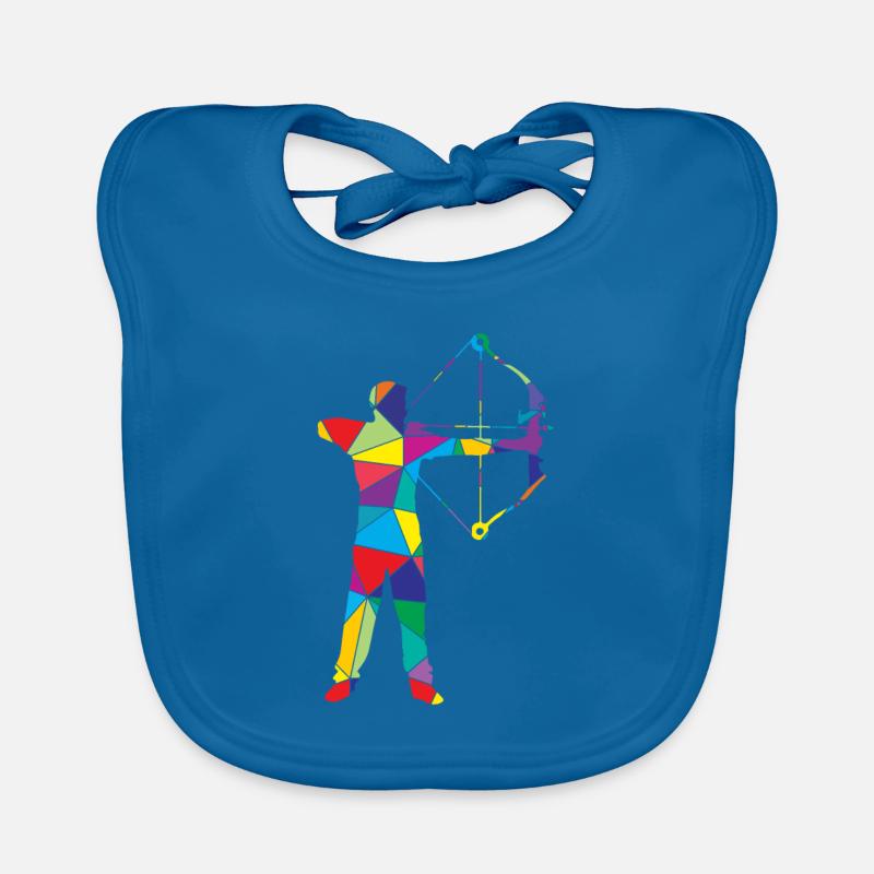 Low Poly Bogenjäger Poly Bogenjagd Baby Bio-Lätzchen