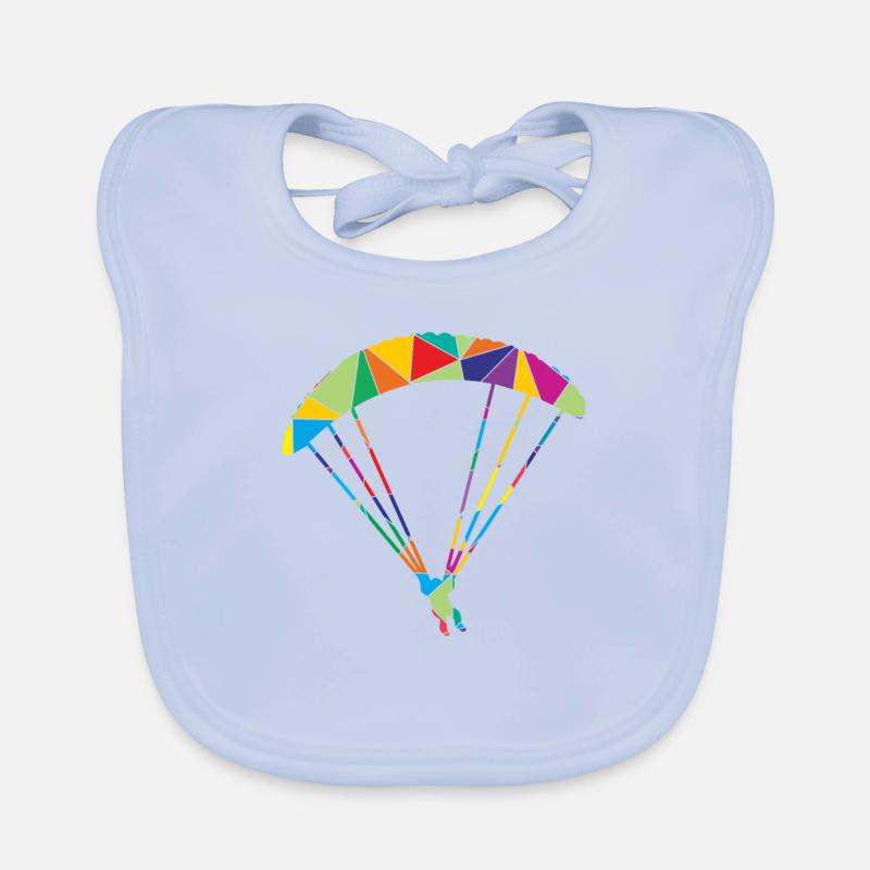 Low Poly Gleitschirmflieger Polygon Paragleiter Baby Bio-Lätzchen