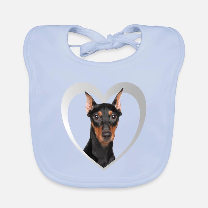 Deutscher Pinscher Herz - J’adore Deutsche Pinscher Bavoir bio Bébé