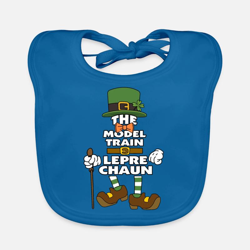 The Model Train Leprechaun St Patrick's Day Organic Baby Bibs