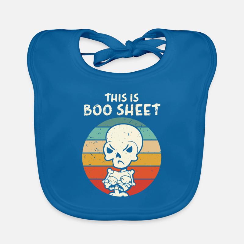 This Is Boo Sheet Skeleton Halloween Baby Bio-Lätzchen