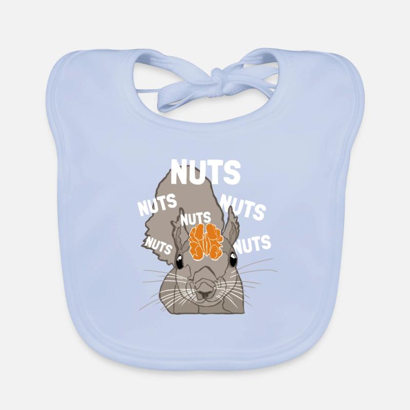 Nuts Brain Fuchshörnchen Grauhörnchen Squirrel Baby Bio-Lätzchen