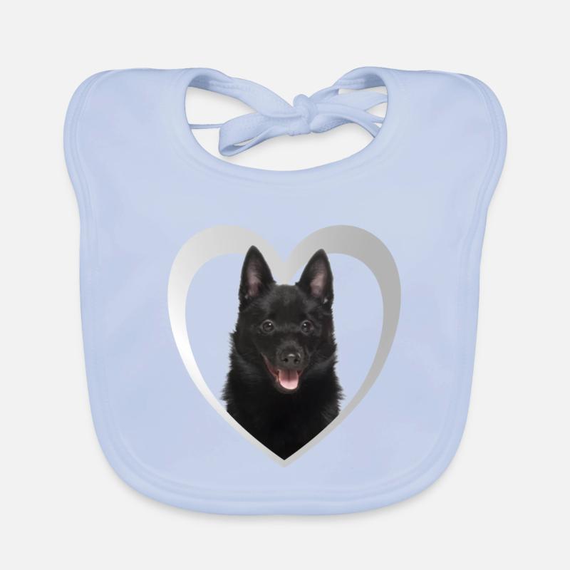 Schipperke Herz - J’aime Schipperke Bavoir bio Bébé
