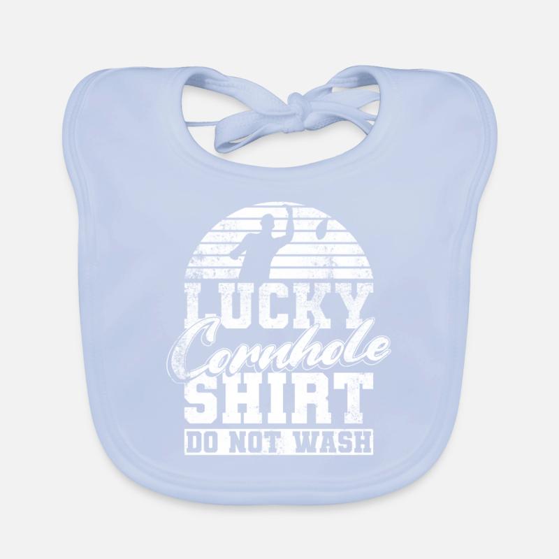 Cornhole Player Blind Hole - Funny Cornhole Organic Baby Bibs