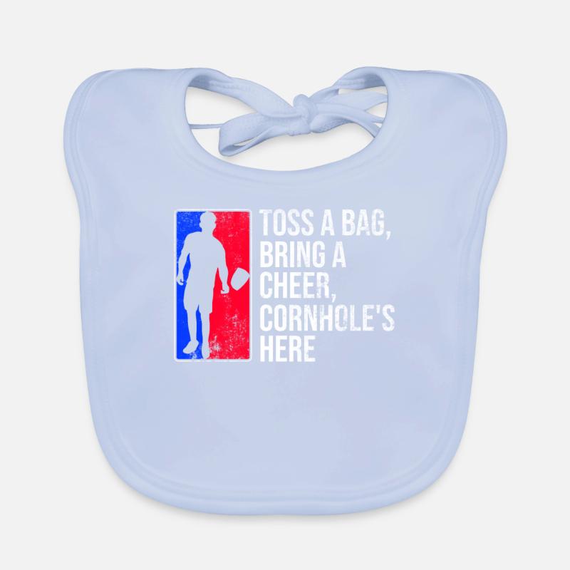 Cornhole Player Blind Hole - Funny Cornhole Organic Baby Bibs
