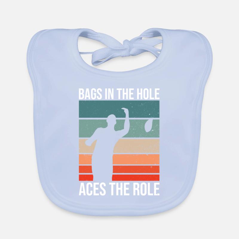 Cornhole Player Blind Hole - Funny Cornhole Organic Baby Bibs