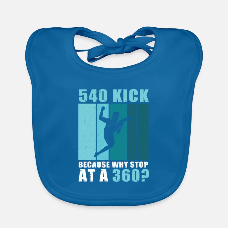 Tricking 540 Kick Fun Freestyle Acrobatics Organic Baby Bibs