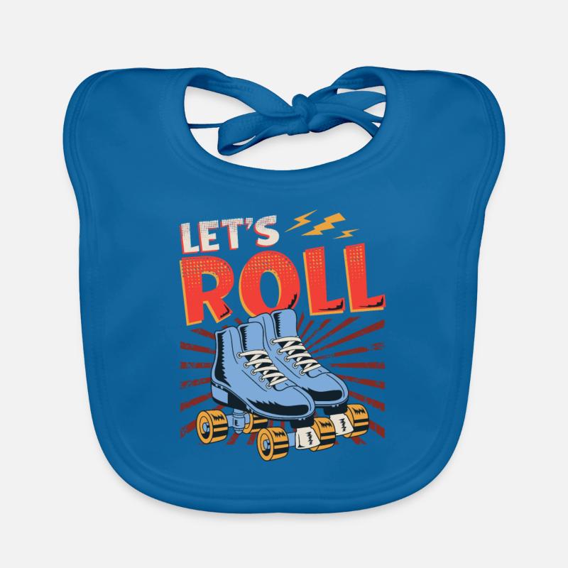 Let's Roll Roller Blade Skating, Rollschuhläufer Baby Bio-Lätzchen
