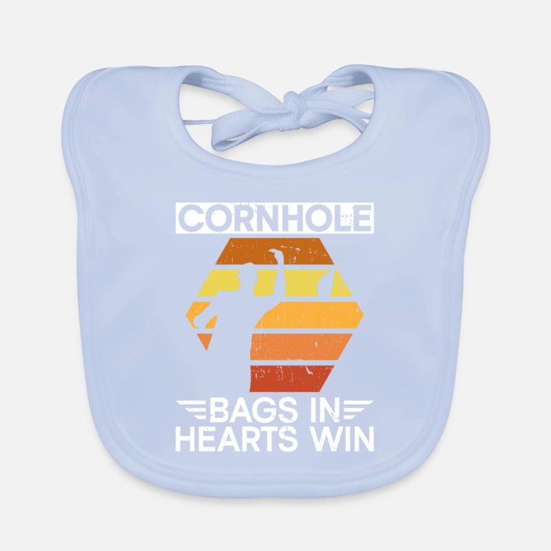 Cornhole Player Blind Hole - Funny Cornhole Organic Baby Bibs
