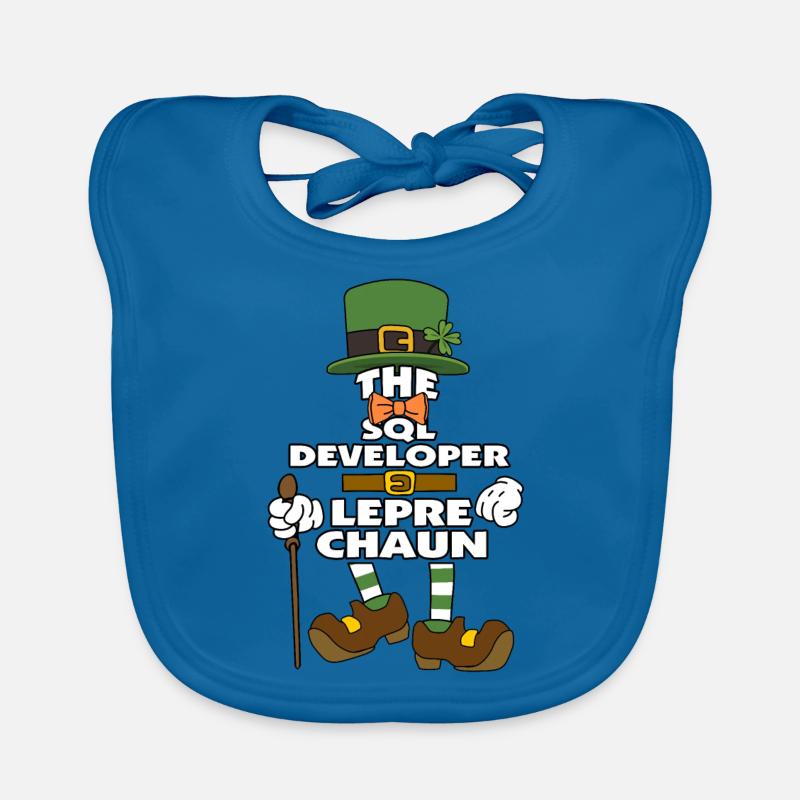 The Sql Developer Leprechaun St Patrick's Day Organic Baby Bibs