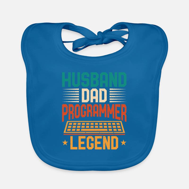 Husband Dad Programmer Legend Coder Programmierer Baby Bio-Lätzchen