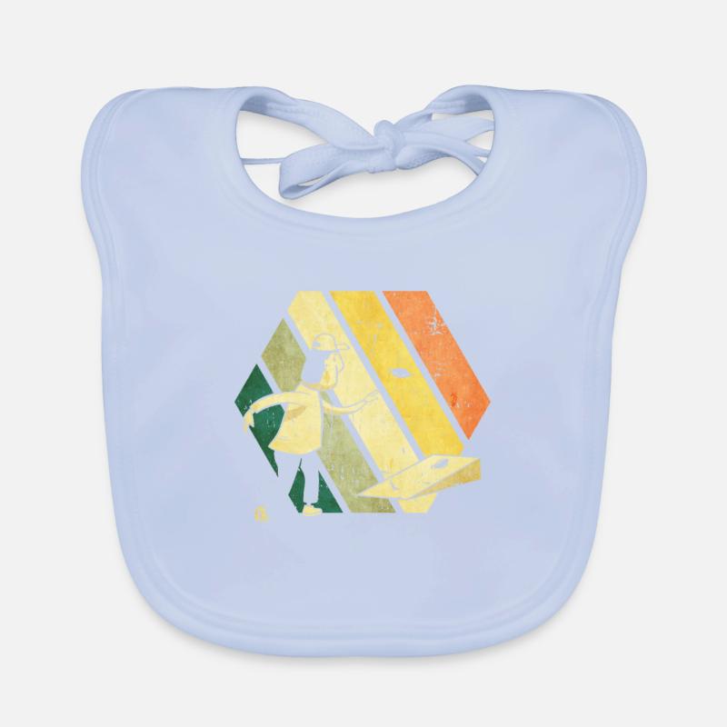 Cornhole Player Blind Hole - Funny Cornhole Organic Baby Bibs