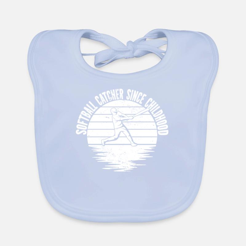 Softball Organic Baby Bibs
