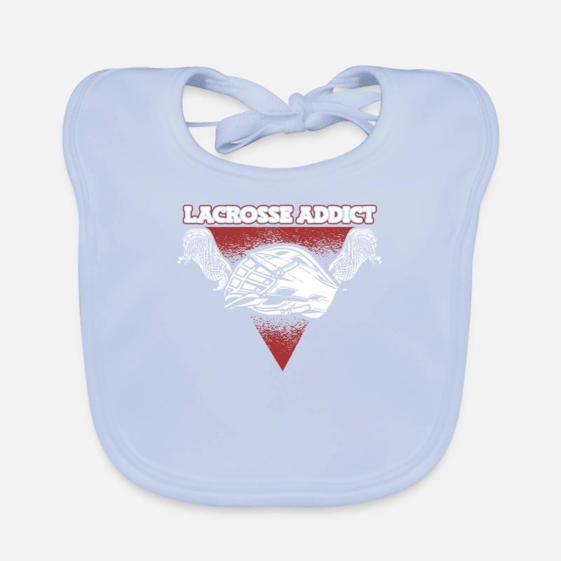 Lacrosse Adict Polocrosse Intercrosse Lax Player Bavoir bio Bébé
