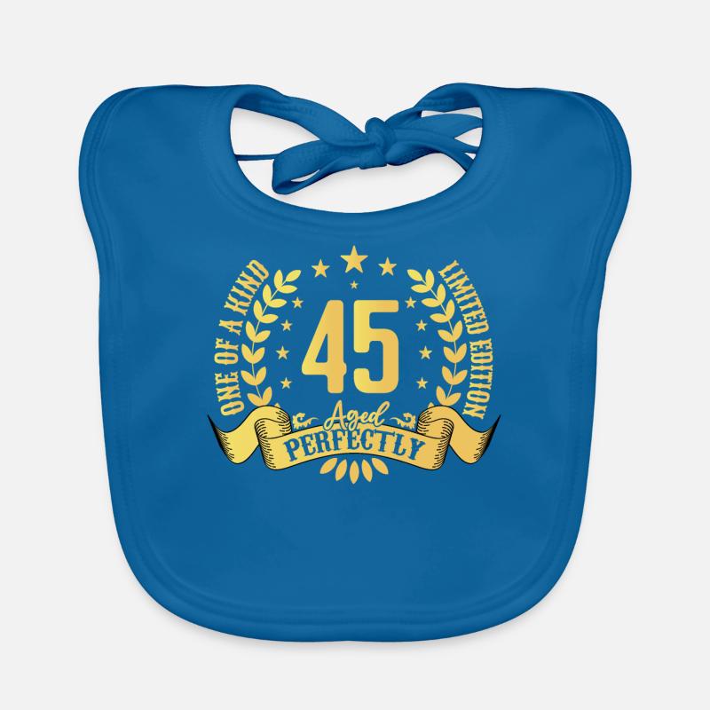 45 years birthday gift 45 years Organic Baby Bibs