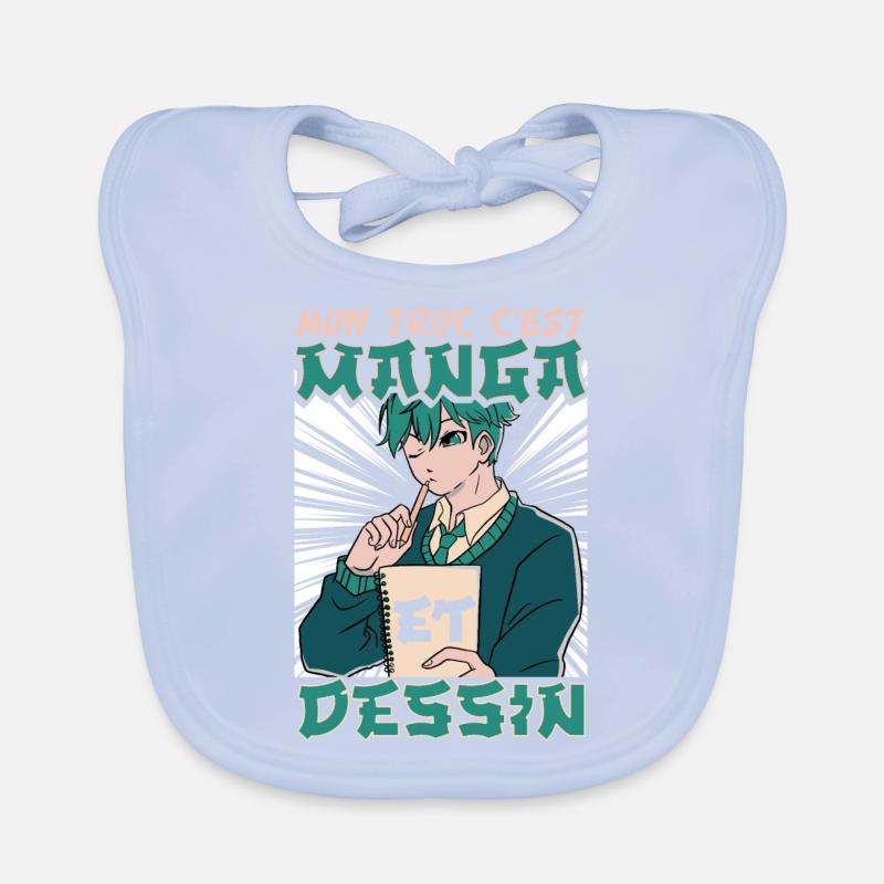Mon Truc C'est Manga Et Dessin Bavoir bio Bébé