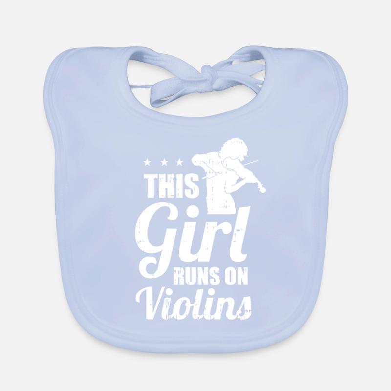 Violon Fille Bavoir bio Bébé