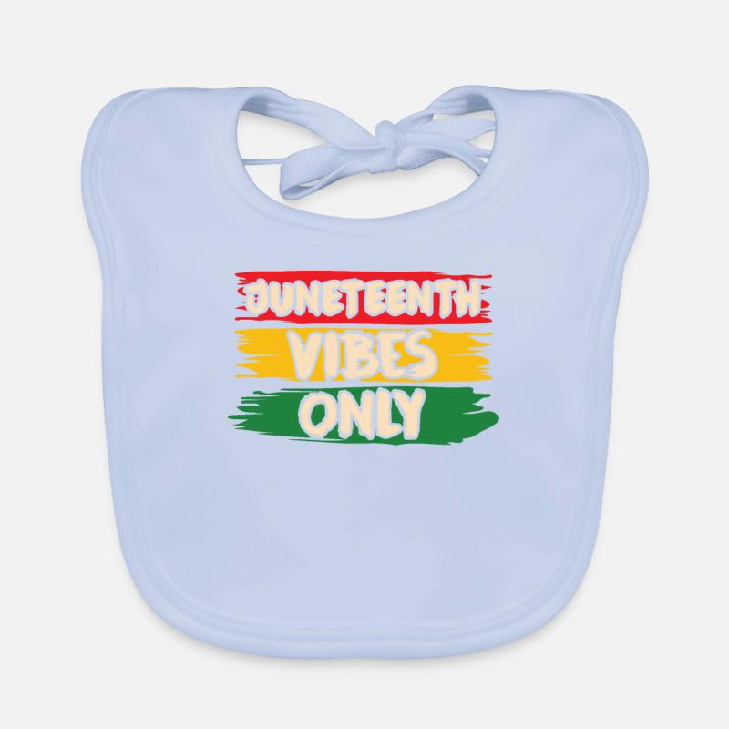 Only Juneteenth Vibes Black 1865 Afro-Américain Bavoir bio Bébé