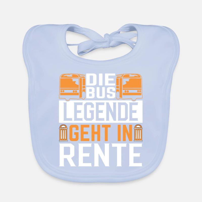Rente Busfahrer Geschenkidee Spruch Rente Beruf Baby Bio-Lätzchen