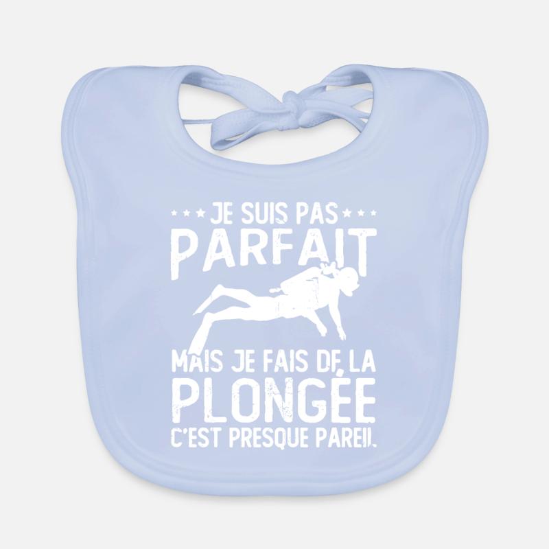 Pas parfait mais je fais de la plongée Bavoir bio Bébé
