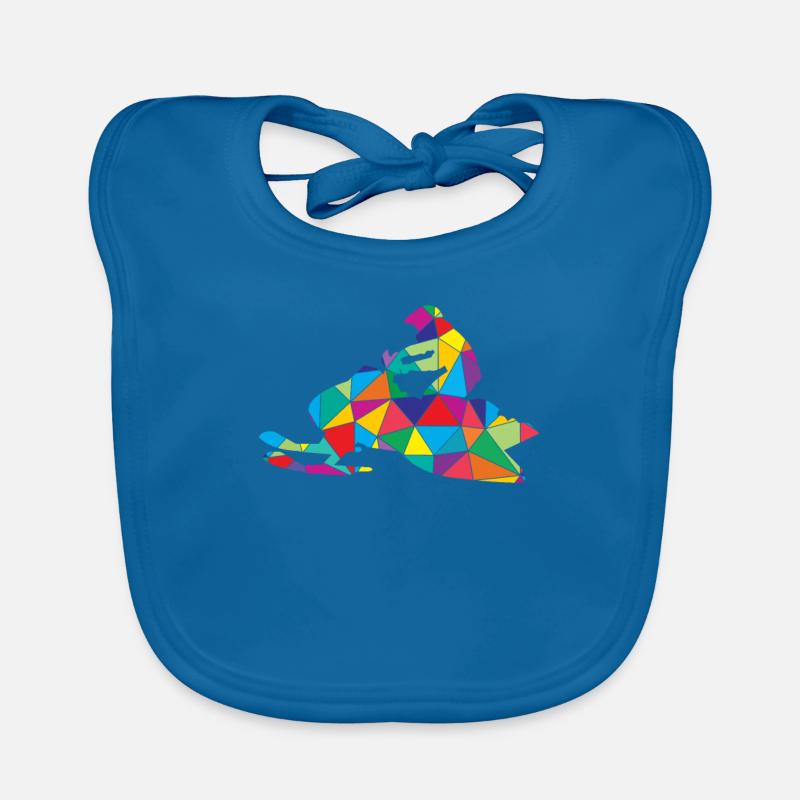 Motoneige Poly Low Poly Skidoo Bavoir bio Bébé