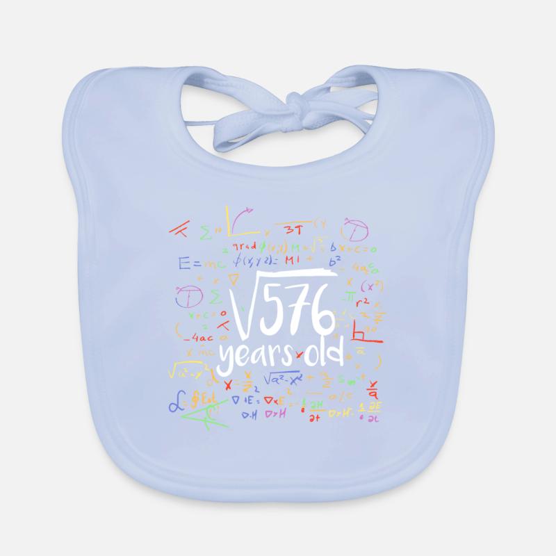 24 Years Root Mathematically Math Organic Baby Bibs