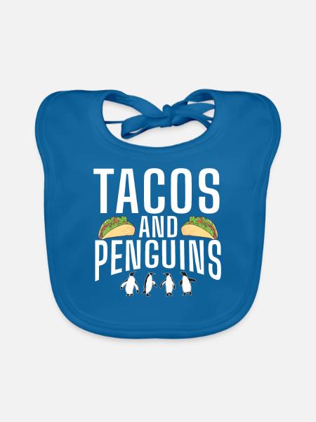 Pinguinliebhaber Pinguin Geschenke - Baby Bio-Lätzchen - Pfauenblau