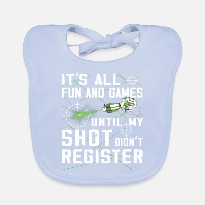 Cool laser tag player Organic Baby Bibs