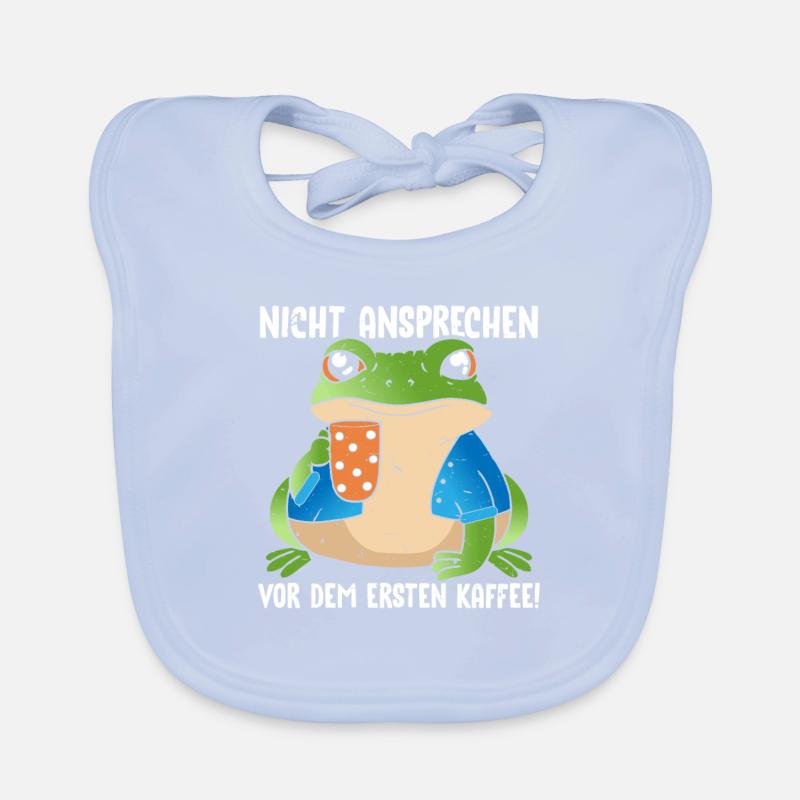 Frosch Nicht Ansprechen Vor Dem Ersten Kaffee Baby Bio-Lätzchen