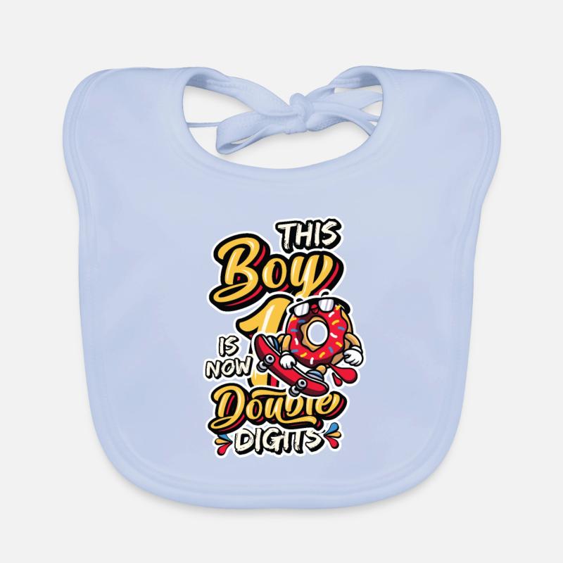 This boy is now 10, double digits Organic Baby Bibs