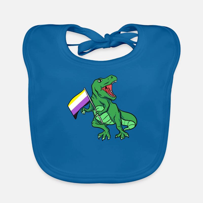 Non Binary Gender Flag Gift Organic Baby Bibs