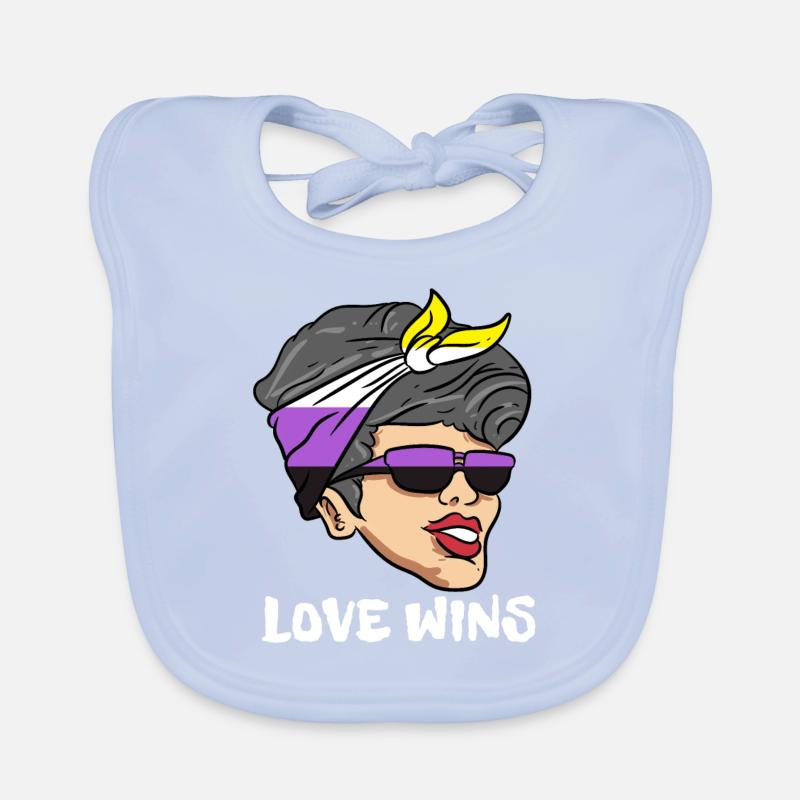Non Binary Gender Flagge Geschenk Baby Bio-Lätzchen