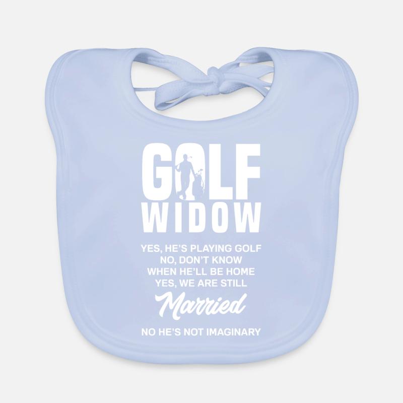 Golf Witwe Lustiges Golfer Ehefrau Geschenk Baby Bio-Lätzchen