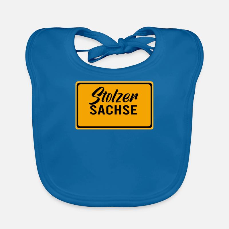 Sachsen Sachse Dresdner Dresden Saggse Leipzig Baby Bio-Lätzchen