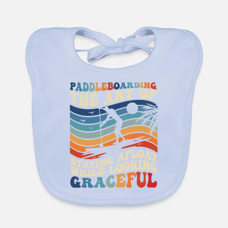 Funny Stand-Up Paddleboard SUP Organic Baby Bibs