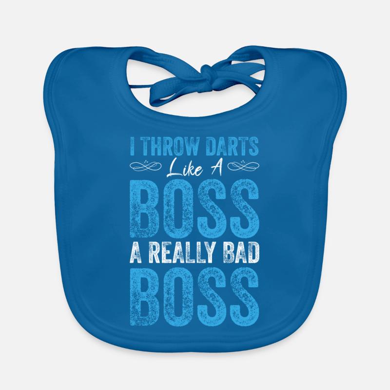 I throw darts like a boss a really bad boss Baby Bio-Lätzchen