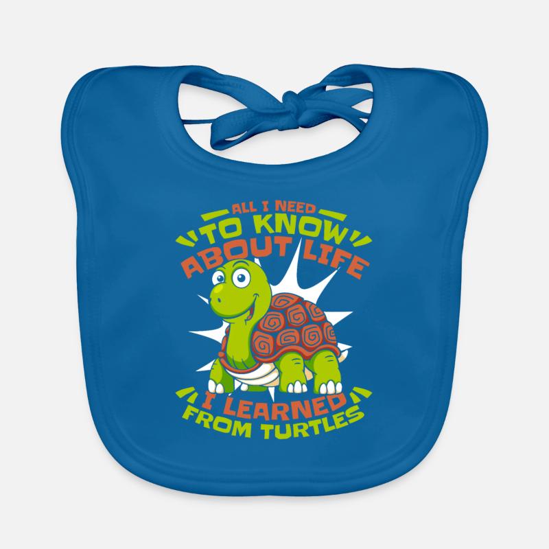 I learned from turtles tortoise turtle Organic Baby Bibs