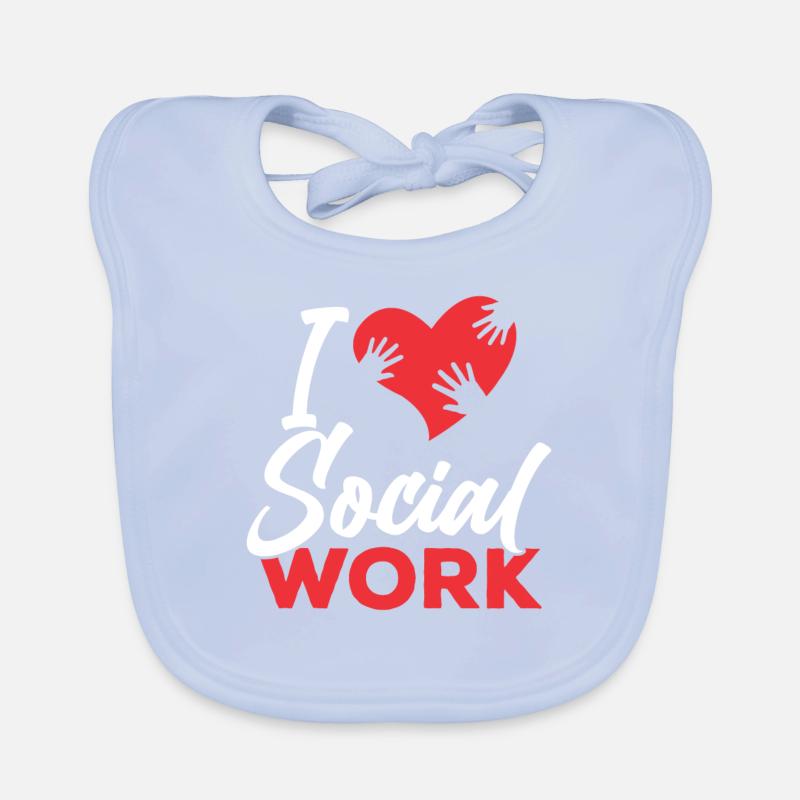 I love social work training social workers Organic Baby Bibs