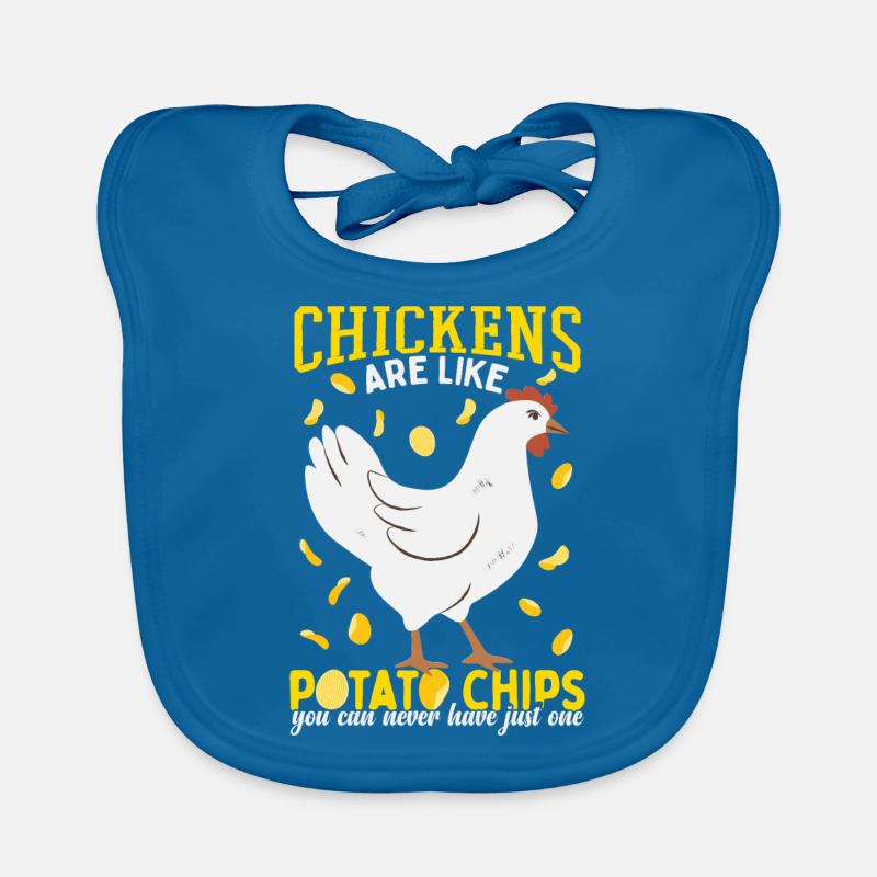 Chickens Are Like Potato Chips Organic Baby Bibs