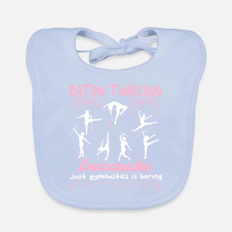 Gymnastics Dance Baton Whirling Gymnastics Organic Baby Bibs