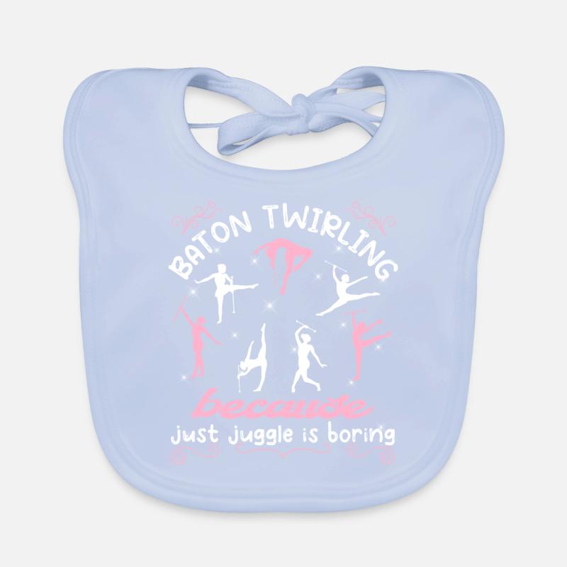 Gymnastics Dance Baton Whirling Gymnastics Organic Baby Bibs