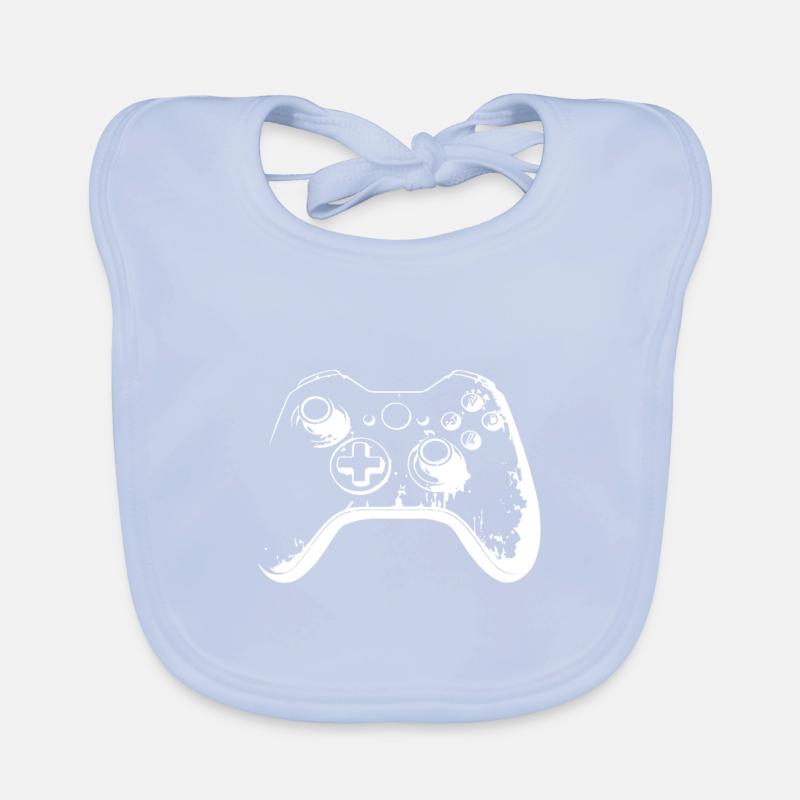 Cool Gaming Controller for Gamers Organic Baby Bibs