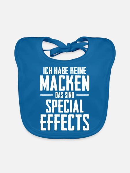 Ich habe keine Macken das sind Special Effects - Baby Bio-Lätzchen - Pfauenblau - Vorne