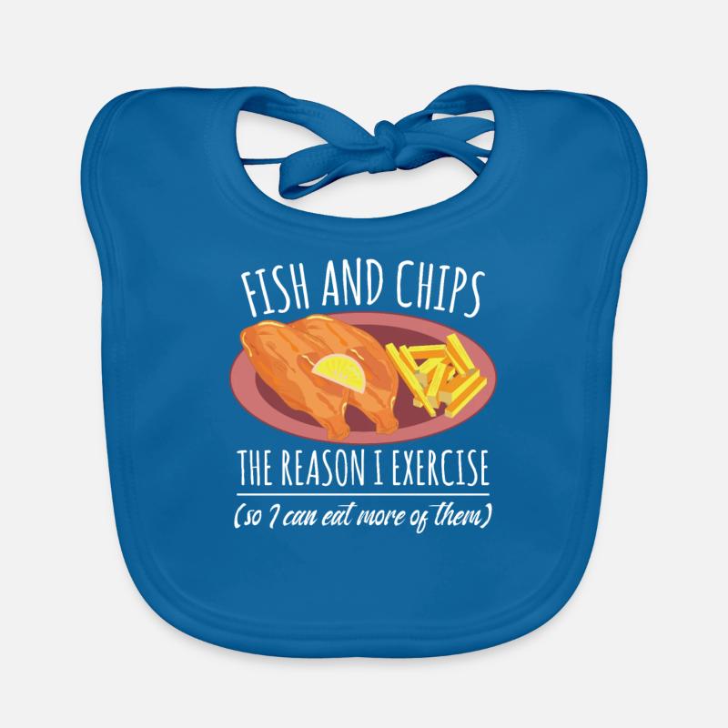 Fish And Chips Bavoir bio Bébé