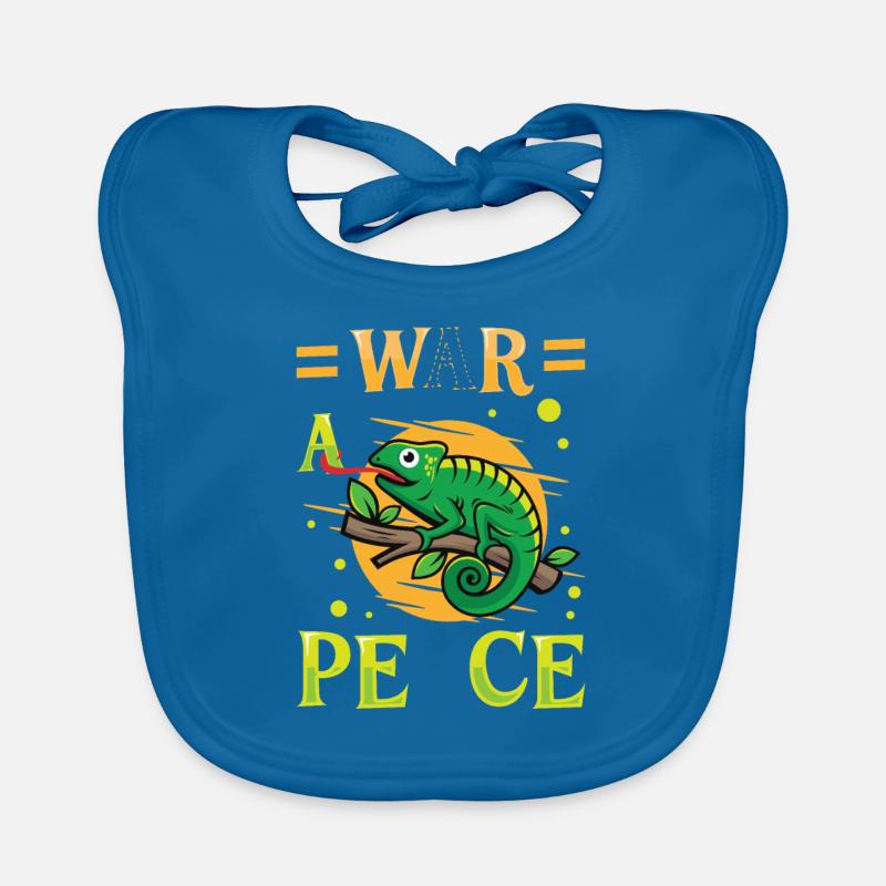 Peace Cameleon, peace movement Organic Baby Bibs