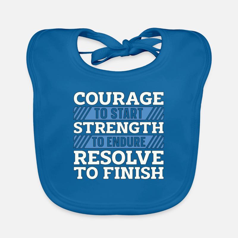Courage de course de fond pour commencer un coureur XC Bavoir bio Bébé