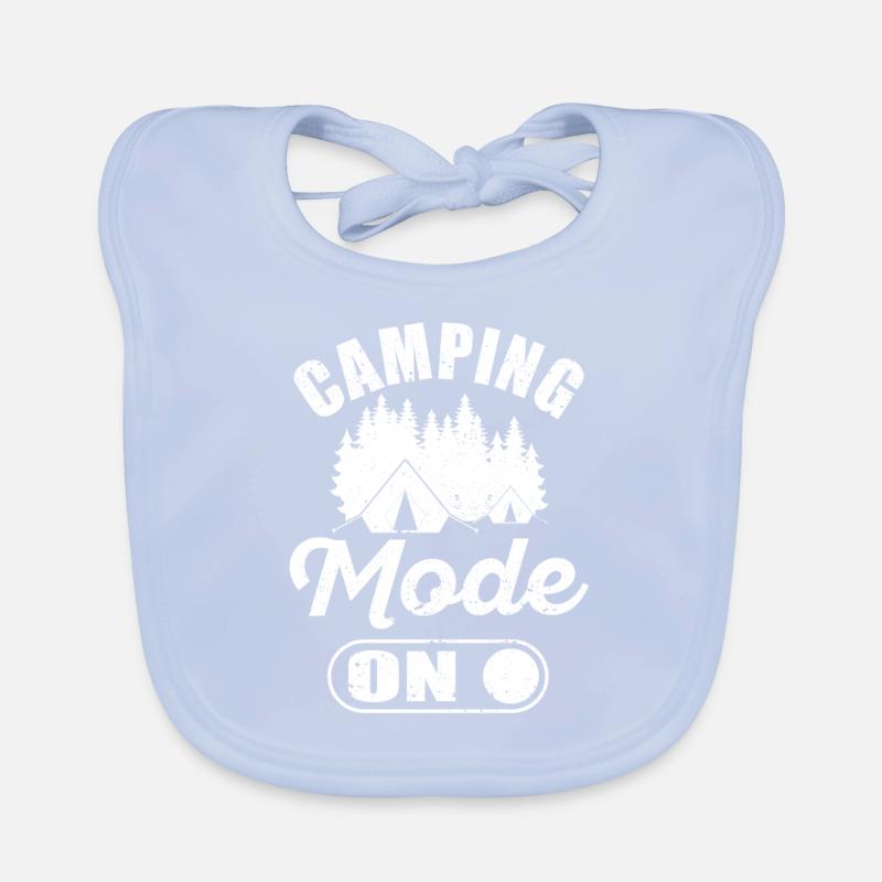 Camping Mode On Camper Wandern Berge Klettern Baby Bio-Lätzchen