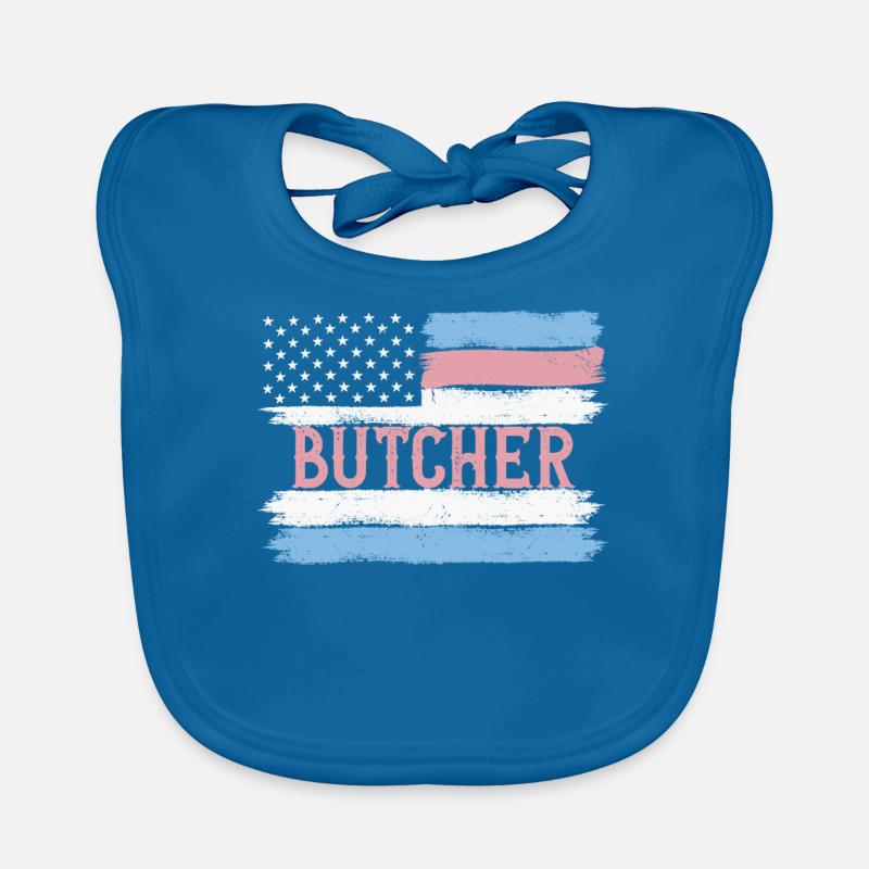 US Pride Slaughter Chef Gift Idea Organic Baby Bibs