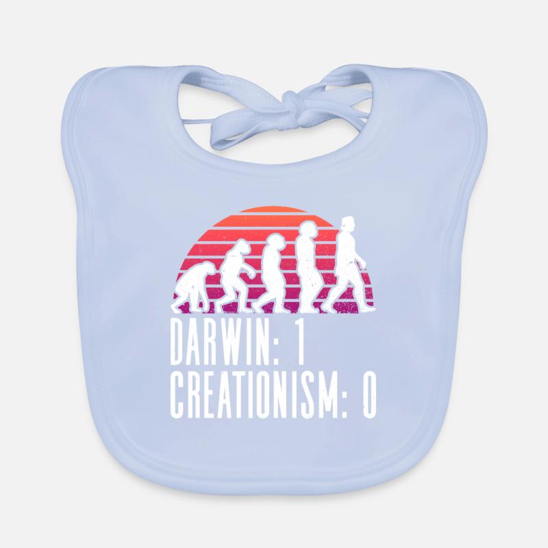 Darwin: 1 - Créationnisme: 0 - Athée - Athéisme Bavoir bio Bébé